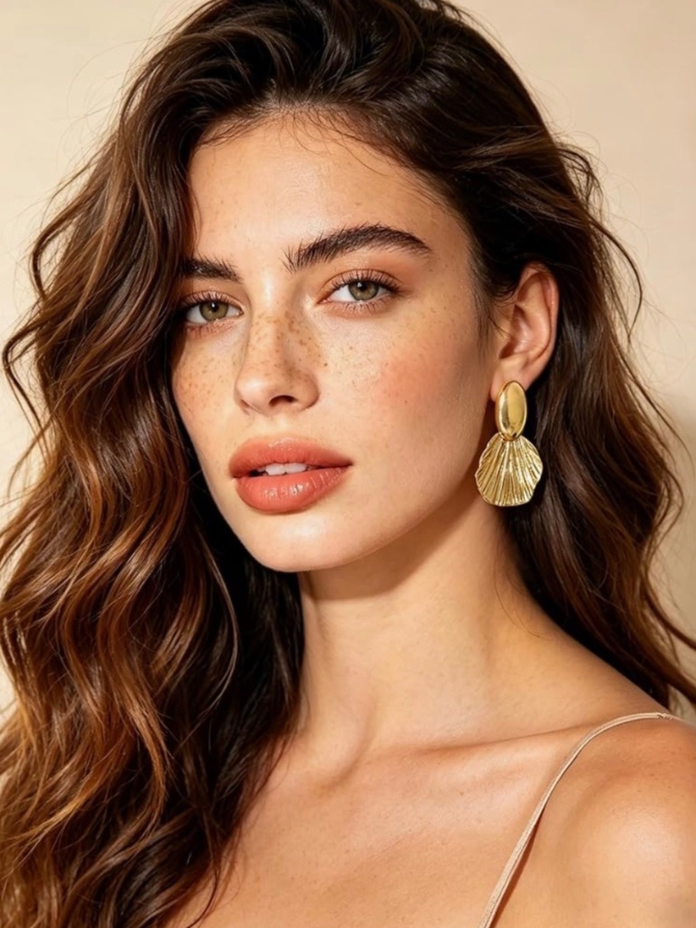 Gold Shell Earring for Women